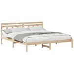 vidaXL Cadru de pat cu headboard Maro Lemn de brad vidaXL Cadru de pat cu headboard Maro Lemn de brad