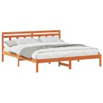 vidaXL Cadru de pat cu headboard Maro Lemn de brad vidaXL Cadru de pat cu headboard Maro Lemn de brad