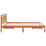 vidaXL Cadru de pat cu headboard Maro Lemn masiv de pin vidaXL Cadru de pat cu headboard Maro Lemn masiv de pin