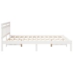 vidaXL Cadru de pat cu headboard Alb Lemn de brad vidaXL Cadru de pat cu headboard Alb Lemn de brad