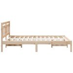 vidaXL Cadru de pat cu headboard Maro Lemn de brad vidaXL Cadru de pat cu headboard Maro Lemn de brad