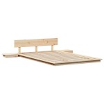 vidaXL Cadru de pat Maro 140 x 190 cm lemn vidaXL Cadru de pat Maro 140 x 190 cm lemn