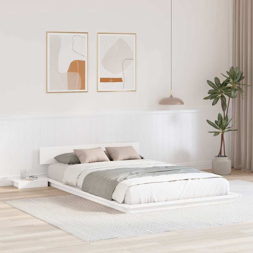 vidaXL Cadru de pat Maro 140 x 190 cm lemn