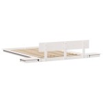vidaXL Cadru de pat Maro 140 x 190 cm lemn vidaXL Cadru de pat Maro 140 x 190 cm lemn