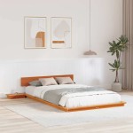 vidaXL Cadru de pat Maro 140 x 190 cm lemn vidaXL Cadru de pat Maro 140 x 190 cm lemn