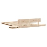 vidaXL Cadru de pat Maro 120 x 190 cm lemn vidaXL Cadru de pat Maro 120 x 190 cm lemn