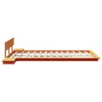 vidaXL Cadru de pat Maro 120 x 190 cm lemn vidaXL Cadru de pat Maro 120 x 190 cm lemn