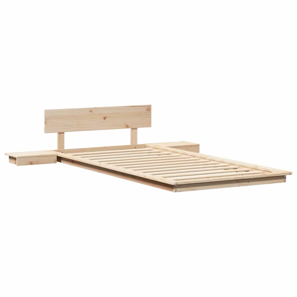 vidaXL Cadru de pat Maro 90 x 190 cm lemn