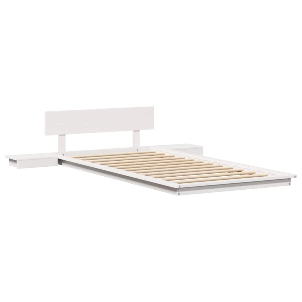 vidaXL Cadru de pat Maro 75 x 190 cm lemn