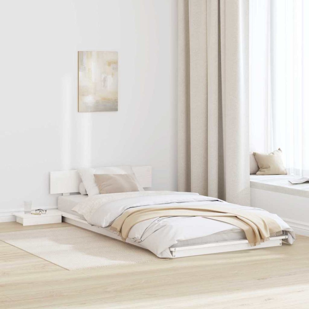 vidaXL Cadru de pat Maro 75 x 190 cm lemn
