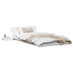 vidaXL Cadru de pat Maro 75 x 190 cm lemn vidaXL Cadru de pat Maro 75 x 190 cm lemn