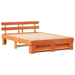 vidaXL Cadru de pat Maro ceruit 160 x 200 cm Lemn masiv de pin