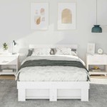 vidaXL Cadru de pat cu headboard Alb 120 x 190 cm Lemn masiv de pin