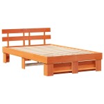 vidaXL Cadru de pat Maro ceruit 120 x 190 cm Lemn masiv de pin vidaXL Cadru de pat Maro ceruit 120 x 190 cm Lemn masiv de pin