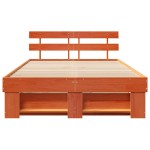 vidaXL Cadru de pat Maro ceruit 120 x 190 cm Lemn masiv de pin vidaXL Cadru de pat Maro ceruit 120 x 190 cm Lemn masiv de pin