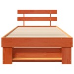 vidaXL Cadru de pat Maro ceruit 75 x 190 cm Lemn masiv de pin