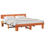 vidaXL Cadru de pat Maro ceruit 180 x 200 cm Lemn masiv de pin