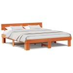 vidaXL Cadru de pat Maro ceruit 180 x 200 cm Lemn masiv de pin