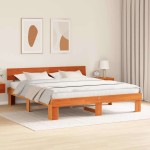 vidaXL Cadru de pat Maro ceruit 180 x 200 cm Lemn masiv de pin