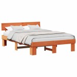 vidaXL Cadru de pat Maro ceruit 160 x 200 cm Lemn masiv de pin