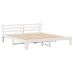 vidaXL Cadru de pat cu headboard Alb 180 x 200 cm Lemn masiv de pin vidaXL Cadru de pat cu headboard Alb 180 x 200 cm Lemn masiv de pin