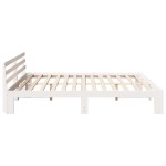 vidaXL Cadru de pat cu headboard Alb 180 x 200 cm Lemn masiv de pin vidaXL Cadru de pat cu headboard Alb 180 x 200 cm Lemn masiv de pin