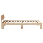 vidaXL Cadru de pat cu headboard Maro 100 x 200 cm Lemn masiv de pin vidaXL Cadru de pat cu headboard Maro 100 x 200 cm Lemn masiv de pin