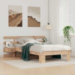 vidaXL Cadru de pat cu headboard Maro 100 x 200 cm Lemn masiv de pin vidaXL Cadru de pat cu headboard Maro 100 x 200 cm Lemn masiv de pin