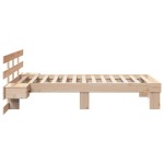 vidaXL Cadru de pat cu headboard Maro 100 x 200 cm Lemn masiv de pin vidaXL Cadru de pat cu headboard Maro 100 x 200 cm Lemn masiv de pin