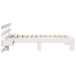 vidaXL Cadru de pat cu headboard Alb 75 x 190 cm Lemn masiv de pin vidaXL Cadru de pat cu headboard Alb 75 x 190 cm Lemn masiv de pin