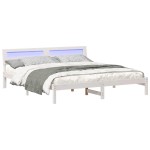 vidaXL Cadru de pat Alb 180 x 200 cm Lemn de brad solid