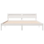 vidaXL Cadru de pat Alb 180 x 200 cm Lemn de brad solid