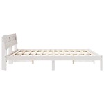 vidaXL Cadru de pat Alb 180 x 200 cm Lemn de brad solid