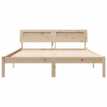 vidaXL Cadru de pat cu headboard Maro 150 x 200 cm Lemn masiv de pin vidaXL Cadru de pat cu headboard Maro 150 x 200 cm Lemn masiv de pin