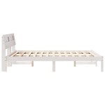 vidaXL Cadru de pat Alb 135 x 190 cm Lemn de brad solid
