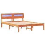 vidaXL Cadru de pat Maro ceruit 135 x 190 cm Lemn masiv de pin vidaXL Cadru de pat Maro ceruit 135 x 190 cm Lemn masiv de pin