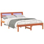 vidaXL Cadru de pat Maro ceruit 120 x 190 cm Lemn masiv de pin vidaXL Cadru de pat Maro ceruit 120 x 190 cm Lemn masiv de pin
