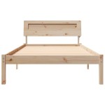 vidaXL Cadru de pat cu headboard Maro 100 x 200 cm Lemn masiv de pin vidaXL Cadru de pat cu headboard Maro 100 x 200 cm Lemn masiv de pin