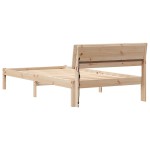 vidaXL Cadru de pat cu headboard Maro 100 x 200 cm Lemn masiv de pin vidaXL Cadru de pat cu headboard Maro 100 x 200 cm Lemn masiv de pin