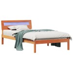 vidaXL Cadru de pat Maro ceruit 100 x 200 cm Lemn masiv de pin vidaXL Cadru de pat Maro ceruit 100 x 200 cm Lemn masiv de pin