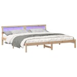 vidaXL Cadru de pat cu headboard Maro 180 x 200 cm Lemn masiv de pin vidaXL Cadru de pat cu headboard Maro 180 x 200 cm Lemn masiv de pin