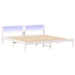 vidaXL Cadru de pat Alb 180 x 200 cm Lemn de brad solid