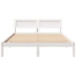 vidaXL Cadru de pat Alb 160 x 200 cm Lemn de brad