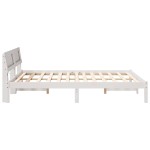 vidaXL Cadru de pat Alb 140 x 200 cm Lemn de brad solid