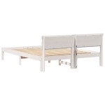 vidaXL Cadru de pat Alb 140 x 200 cm Lemn de brad solid