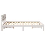 vidaXL Cadru de pat Alb 120 x 200 cm Lemn de brad solid