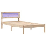 vidaXL Cadru de pat cu headboard Maro 100 x 200 cm Lemn masiv de pin vidaXL Cadru de pat cu headboard Maro 100 x 200 cm Lemn masiv de pin