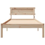 vidaXL Cadru de pat cu headboard Maro 100 x 200 cm Lemn masiv de pin vidaXL Cadru de pat cu headboard Maro 100 x 200 cm Lemn masiv de pin
