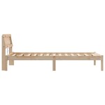 vidaXL Cadru de pat cu headboard Maro 100 x 200 cm Lemn masiv de pin vidaXL Cadru de pat cu headboard Maro 100 x 200 cm Lemn masiv de pin