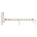 vidaXL Cadru de pat cu headboard Alb 90 x 200 cm Lemn de pin masiv